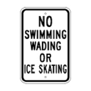 No Swimming, Wading Sign